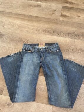 Vintage Guess Women's Medium Blue Bootcut Jeans